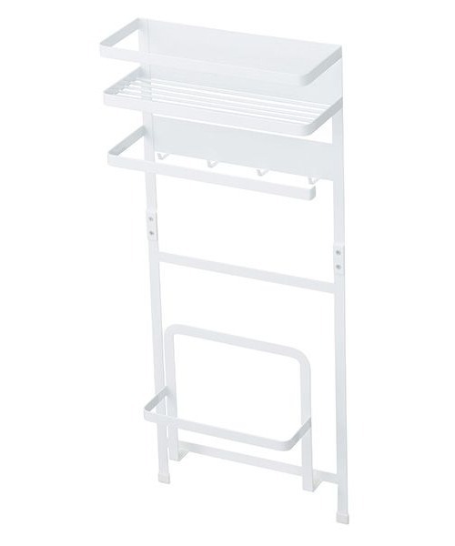 WEB限定 tower/タワー 洗濯機横マグネット収納ラック ホワイト（バス/トイレグッズ）｜tower（タワー）