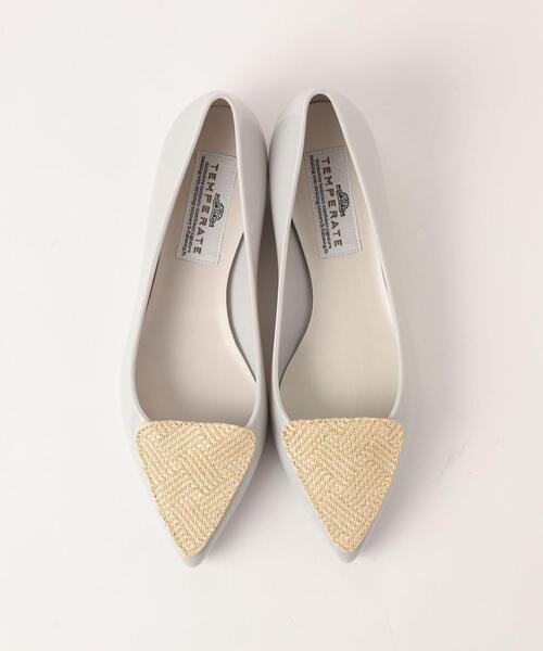 THE STATION STORE（ザ ステーション ストア）の「＜TEMPERATE＞●イソザイ フラット レインパンプス（レインシューズ・レディース・ライトグレー/ベージュ・38/39/37）」の5枚目の写真