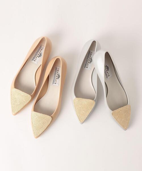 THE STATION STORE（ザ ステーション ストア）の「＜TEMPERATE＞●イソザイ フラット レインパンプス（レインシューズ・レディース・ライトグレー/ベージュ・38/39/37）」の3枚目の写真