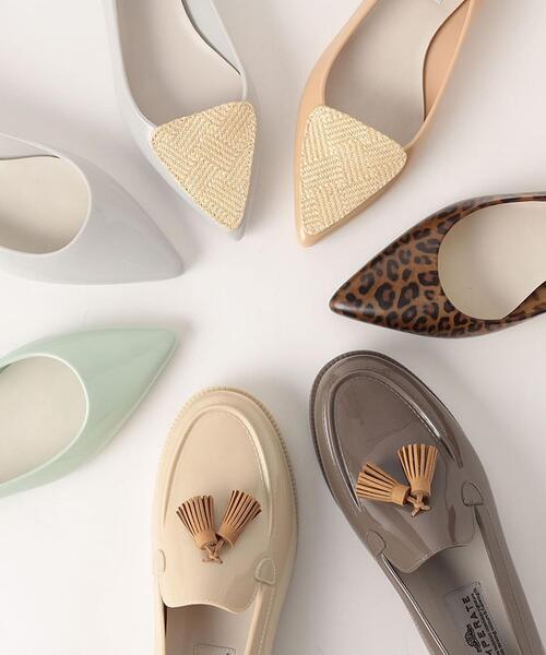 THE STATION STORE（ザ ステーション ストア）の「＜TEMPERATE＞●イソザイ フラット レインパンプス（レインシューズ・レディース・ライトグレー/ベージュ・38/39/37）」の12枚目の写真