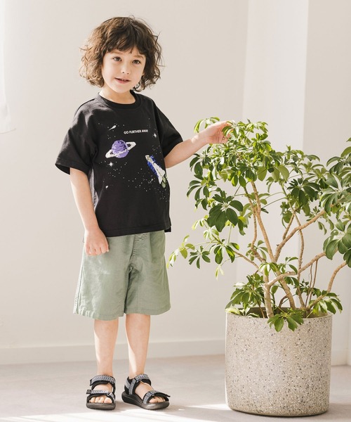 GLOBAL WORK(グローバルワーク)の「【キッズ】ソフトタッチ綿麻ショーツ/927990(その他パンツ・キッズ・チャコールグレー/ライトブルー/ネイビー/オレンジ/ライトイエロー/ライトピンク/グリーン系その他7/アイボリー/ゴールド系その他・110cm/120cm/130cm/140cm/150cm/160cm/100cm)」の16枚目の写真