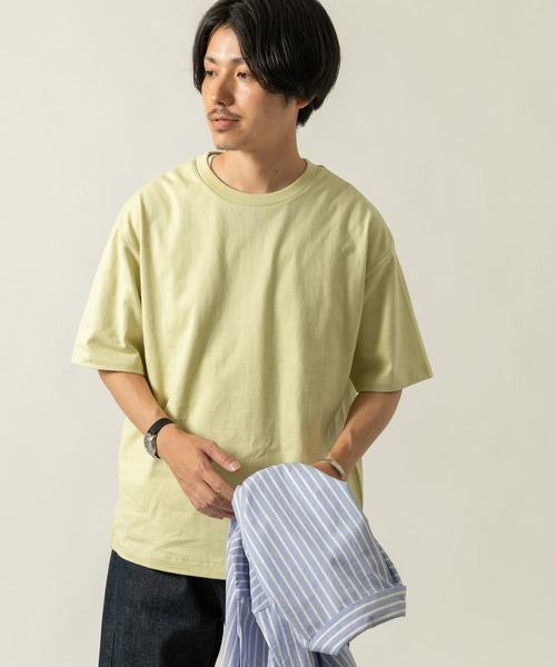 ITEMS URBANRESEARCH(アイテムズ アーバンリサーチ)の「ビッグシルエットTシャツ(Tシャツ/カットソー・メンズ・ベージュ/ホワイト/ブルー/ブラック/ゴールド/パープル・SMALL/LARGE/MEDIUM)」の1枚目の写真