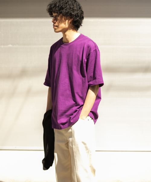 ITEMS URBANRESEARCH(アイテムズ アーバンリサーチ)の「ビッグシルエットTシャツ(Tシャツ/カットソー・メンズ・ベージュ/ホワイト/ブルー/ブラック/ゴールド/パープル・SMALL/LARGE/MEDIUM)」の8枚目の写真