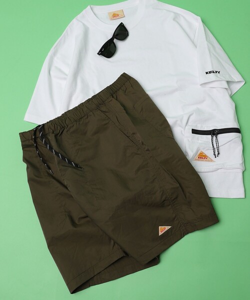 FREAK'S STORE（フリークスストア）の「WEB限定 KELTY×FREAK'S STORE/ケルティ 別注 ワンポイントロゴ ナイロンショーツ（その他パンツ・メンズ・ブラック/ベージュ/パープル/オリーブ/サックスブルー/ブルー系その他/レオパード・SMALL/MEDIUM/LARGE）」の4枚目の写真