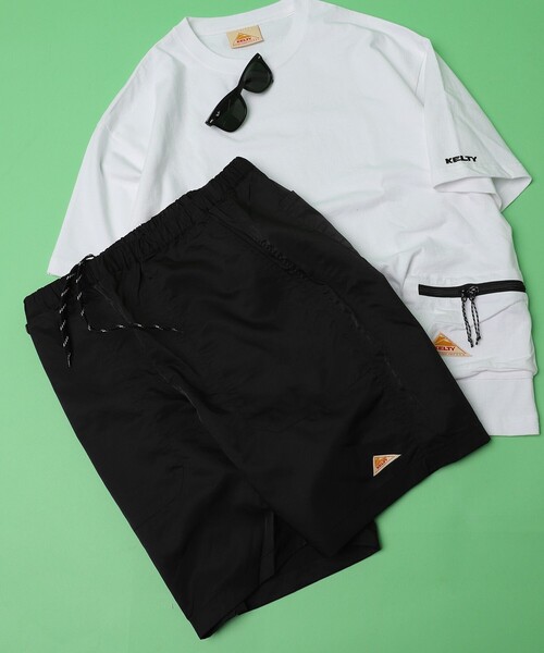 FREAK'S STORE（フリークスストア）の「WEB限定 KELTY×FREAK'S STORE/ケルティ 別注 ワンポイントロゴ ナイロンショーツ（その他パンツ・メンズ・ブラック/ベージュ/パープル/オリーブ/サックスブルー/ブルー系その他/レオパード・SMALL/MEDIUM/LARGE）」の17枚目の写真