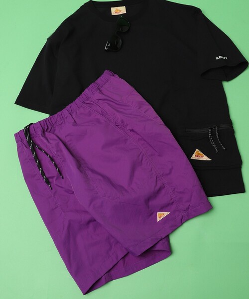 FREAK'S STORE（フリークスストア）の「WEB限定 KELTY×FREAK'S STORE/ケルティ 別注 ワンポイントロゴ ナイロンショーツ（その他パンツ・メンズ・ブラック/ベージュ/パープル/オリーブ/サックスブルー/ブルー系その他/レオパード・SMALL/MEDIUM/LARGE）」の16枚目の写真