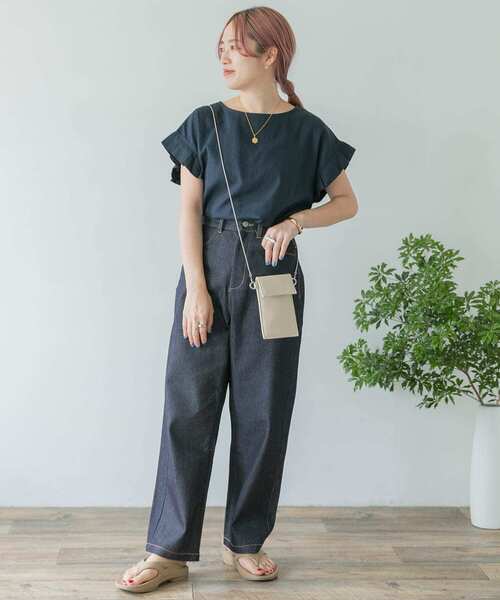 ITEMS URBANRESEARCH（アイテムズ アーバンリサーチ）の「オリガミタックリネンTシャツ（Tシャツ/カットソー・レディース・ブラック/グレー/グレー系その他/ネイビー/ブラウン・FREE）」の11枚目の写真