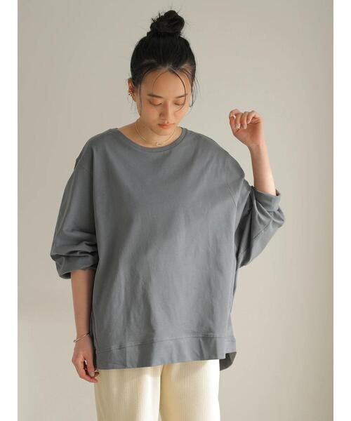 AMERICAN HOLIC（アメリカンホリック）の「ドルマン変形ステッチカットプルオーバー　＊●（Tシャツ/カットソー・レディース・サックスブルー/オフホワイト/その他7/ライトイエロー/ライトベージュ/チャコールグレー・M/L）」の13枚目の写真