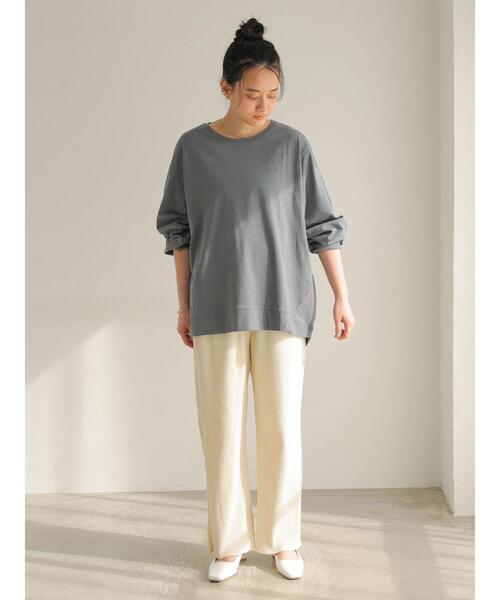 AMERICAN HOLIC（アメリカンホリック）の「ドルマン変形ステッチカットプルオーバー　＊●（Tシャツ/カットソー・レディース・サックスブルー/オフホワイト/その他7/ライトイエロー/ライトベージュ/チャコールグレー・M/L）」の16枚目の写真