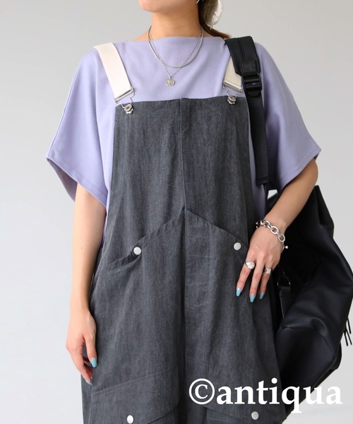 antiqua(アンティカ)の「華奢見せ確実。ボートネックドルマンT(Tシャツ/カットソー・レディース・ブラック/ベージュ/オフホワイト/カーキ/パープル系その他・FREE)」の10枚目の写真