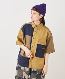 CUBE SUGAR | タイプライター 半袖 アウトドアシャツ(シャツ/ブラウス)