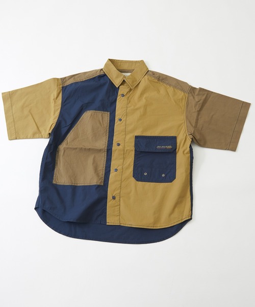 CUBE SUGAR（キューブシュガー）の「タイプライター 半袖 アウトドアシャツ（シャツ/ブラウス・レディース・マルチ/カーキ/ネイビー/ベージュ・M）」の18枚目の写真