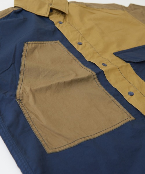 CUBE SUGAR（キューブシュガー）の「タイプライター 半袖 アウトドアシャツ（シャツ/ブラウス・レディース・マルチ/カーキ/ネイビー/ベージュ・M）」の22枚目の写真