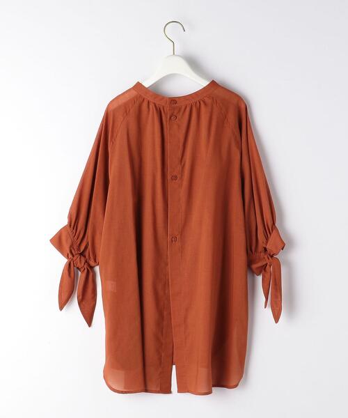 closet story（クローゼットストーリー）の「＜closet story＞CSC ソデムスビ ギャザー ブラウス（シャツ/ブラウス・レディース・ホワイト/オレンジ・FREE）」の13枚目の写真