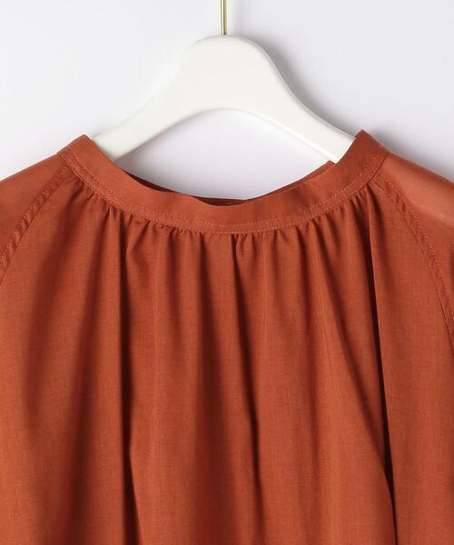 closet story（クローゼットストーリー）の「＜closet story＞CSC ソデムスビ ギャザー ブラウス（シャツ/ブラウス・レディース・ホワイト/オレンジ・FREE）」の9枚目の写真