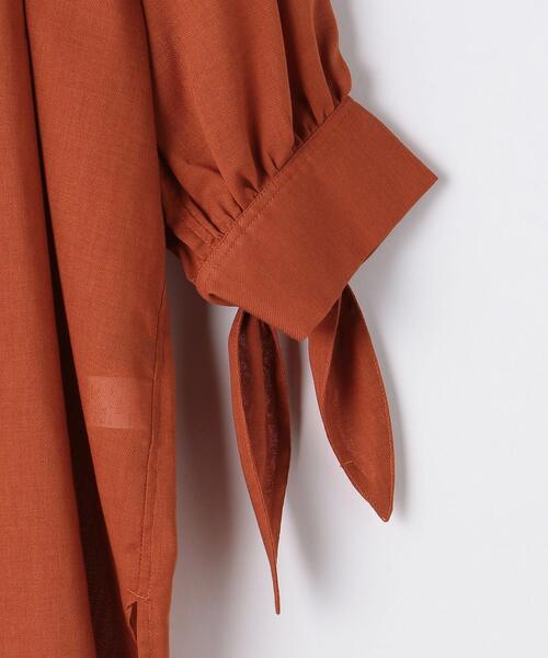 closet story（クローゼットストーリー）の「＜closet story＞CSC ソデムスビ ギャザー ブラウス（シャツ/ブラウス・レディース・ホワイト/オレンジ・FREE）」の7枚目の写真