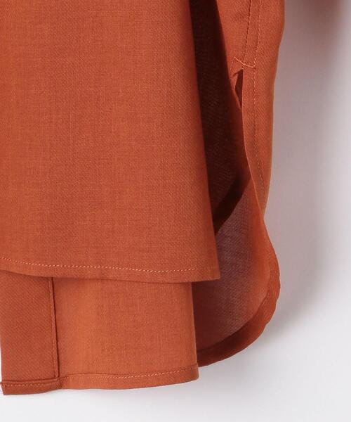 closet story（クローゼットストーリー）の「＜closet story＞CSC ソデムスビ ギャザー ブラウス（シャツ/ブラウス・レディース・ホワイト/オレンジ・FREE）」の4枚目の写真