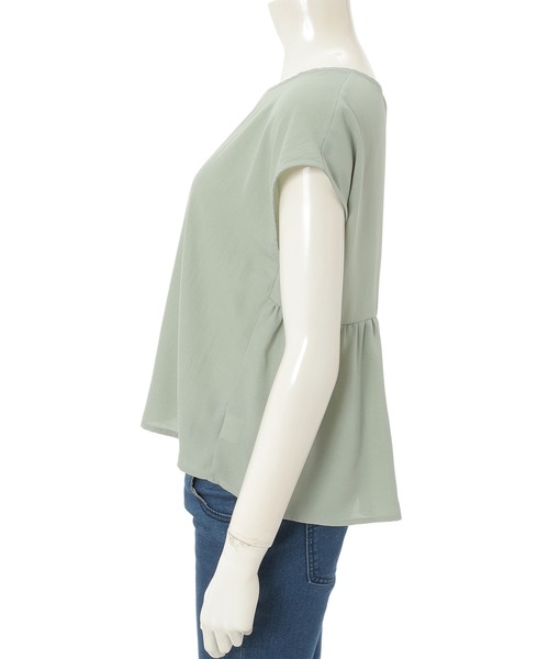 fifth（フィフス）の「バックペプラムフレンチスリーブブラウス（シャツ/ブラウス・レディース・ライトグレー/ライトグリーン・MEDIUM）」の9枚目の写真