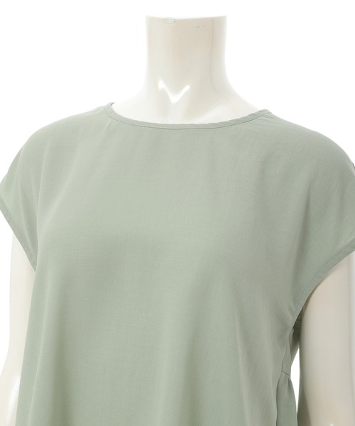 fifth（フィフス）の「バックペプラムフレンチスリーブブラウス（シャツ/ブラウス・レディース・ライトグレー/ライトグリーン・MEDIUM）」の3枚目の写真