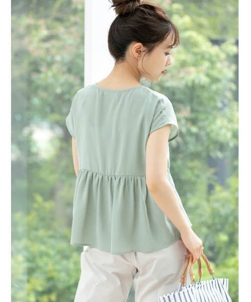 fifth（フィフス）の「バックペプラムフレンチスリーブブラウス（シャツ/ブラウス・レディース・ライトグレー/ライトグリーン・MEDIUM）」の20枚目の写真