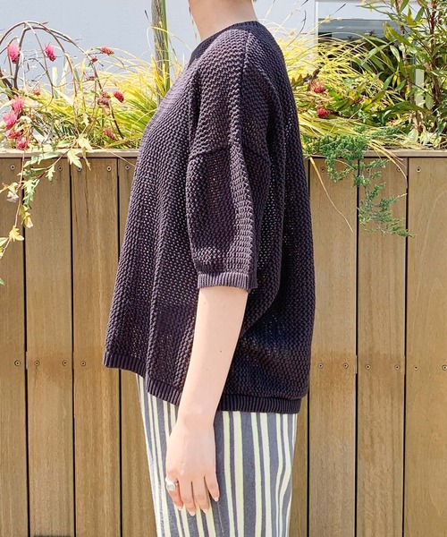 CIAOPANIC TYPY（チャオパニックティピー）の「【ZOZOTOWN限定】メッシュニットトップス2/サイドスリット（ニット/セーター・レディース・オフホワイト/チャコールグレー/オレンジ・ONE SIZE）」の18枚目の写真