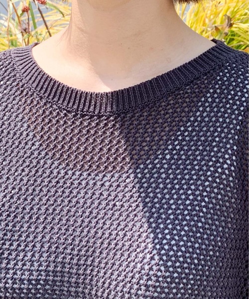 CIAOPANIC TYPY（チャオパニックティピー）の「【ZOZOTOWN限定】メッシュニットトップス2/サイドスリット（ニット/セーター・レディース・オフホワイト/チャコールグレー/オレンジ・ONE SIZE）」の7枚目の写真