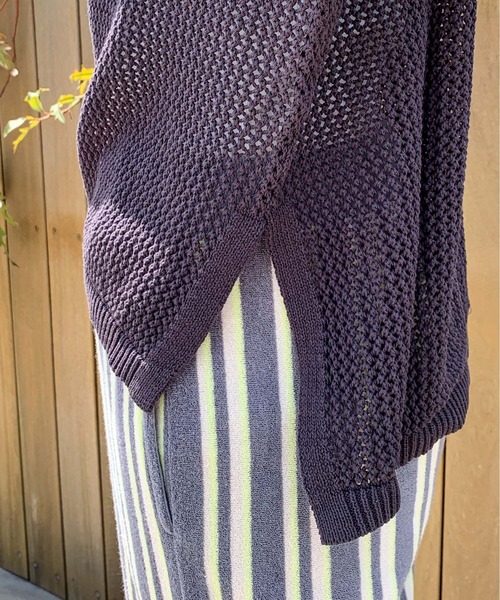 CIAOPANIC TYPY（チャオパニックティピー）の「【ZOZOTOWN限定】メッシュニットトップス2/サイドスリット（ニット/セーター・レディース・オフホワイト/チャコールグレー/オレンジ・ONE SIZE）」の11枚目の写真