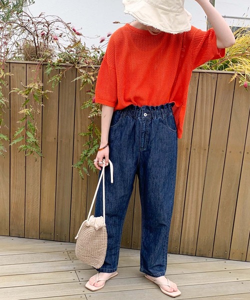 CIAOPANIC TYPY（チャオパニックティピー）の「【ZOZOTOWN限定】メッシュニットトップス2/サイドスリット（ニット/セーター・レディース・オフホワイト/チャコールグレー/オレンジ・ONE SIZE）」の21枚目の写真