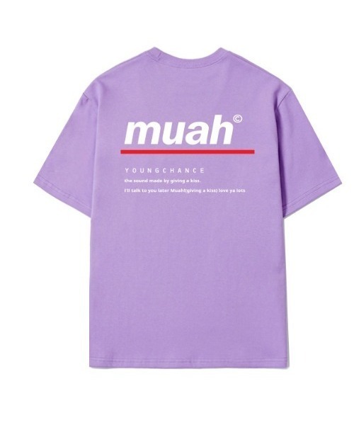 muah muah/ムーアムーア』RED LINE MUAH T-SHIRT/レッドライン