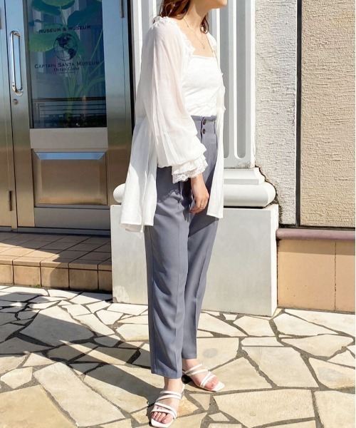 apres jour(アプレジュール)の「シアーチュニックブラウス【ZOZOTOWN限定アイテム】(シャツ/ブラウス・レディース・オフホワイト/ライトベージュ/ミント/ピンク/アイボリー・フリー/X-LARGE)」の11枚目の写真