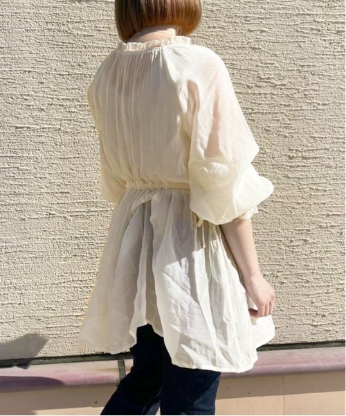apres jour(アプレジュール)の「シアーチュニックブラウス【ZOZOTOWN限定アイテム】(シャツ/ブラウス・レディース・オフホワイト/ライトベージュ/ミント/ピンク/アイボリー・フリー/X-LARGE)」の15枚目の写真