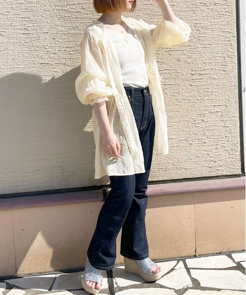 apres jour(アプレジュール)の「シアーチュニックブラウス【ZOZOTOWN限定アイテム】(シャツ/ブラウス・レディース・オフホワイト/ライトベージュ/ミント/ピンク/アイボリー・フリー/X-LARGE)」の16枚目の写真