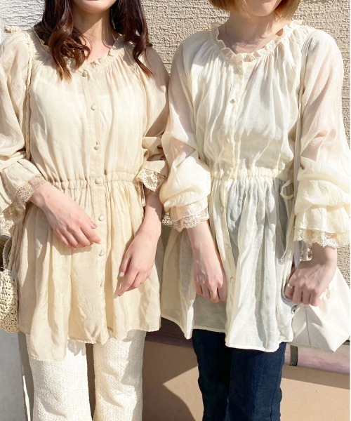 ブラウス シャツ シアーチュニックブラウス レディース セール】シアーチュニックブラウス【ZOZOTOWN限定アイテム