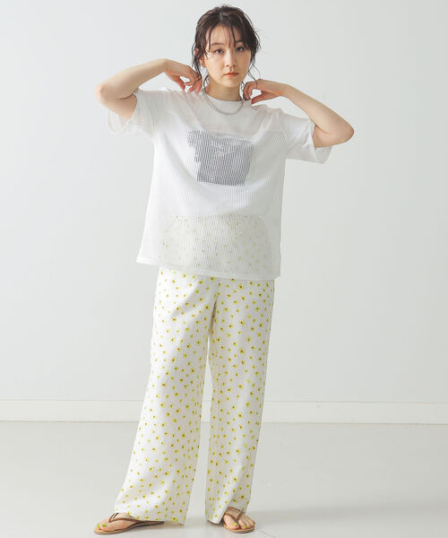 BEAMS LIGHTS（ビームスライツ）の「BEAMS LIGHTS / フラワー イージー パンツ（その他パンツ・レディース・ネイビー/オフホワイト・36/38）」の15枚目の写真