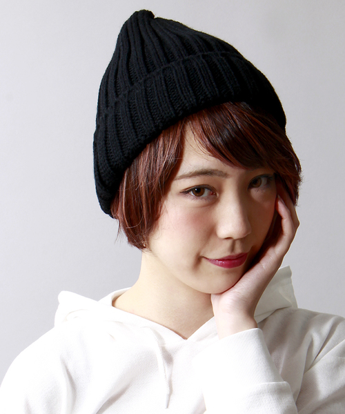 WEGO(ウィゴー)の「WEGO/プレーンリブニットキャップ(ニットキャップ/ビーニー・メンズ・ワイン/ブラック/杢グレー/ネイビー・FREE)」の11枚目の写真