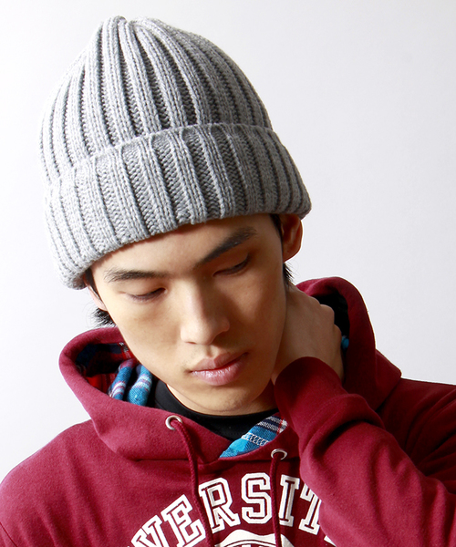 WEGO(ウィゴー)の「WEGO/プレーンリブニットキャップ(ニットキャップ/ビーニー・メンズ・ワイン/ブラック/杢グレー/ネイビー・FREE)」の12枚目の写真