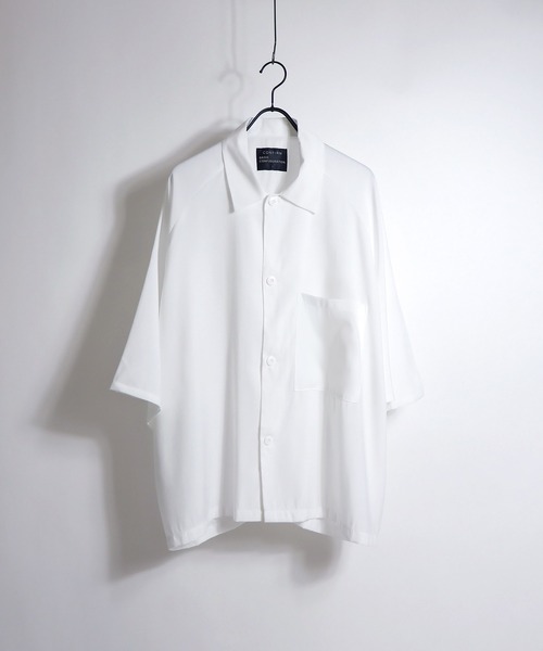 Confirm(コンファーム)の「Confirm / コンファーム 5分袖ラグランビッグシャツ(シャツ/ブラウス・メンズ・ホワイト/ブラック/サックスブルー/グレー・M/L)」の8枚目の写真