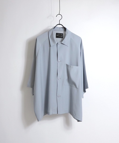 Confirm(コンファーム)の「Confirm / コンファーム 5分袖ラグランビッグシャツ(シャツ/ブラウス・メンズ・ホワイト/ブラック/サックスブルー/グレー・M/L)」の13枚目の写真