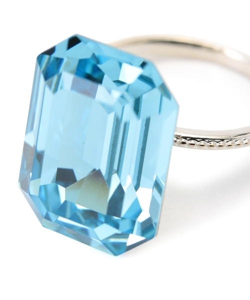 BEAMS BOY（ビームスボーイ）の「◎BEAMS BOY / スワロフスキーリング（リング・レディース・ベージュ/ライトブルー/ホワイト・11/13/9）」の8枚目の写真