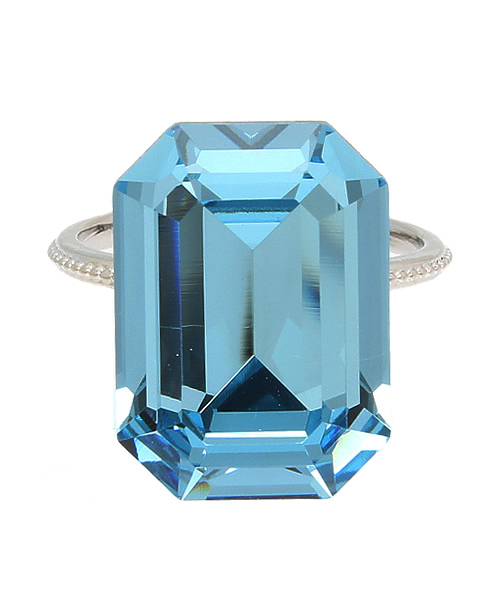 BEAMS BOY（ビームスボーイ）の「◎BEAMS BOY / スワロフスキーリング（リング・レディース・ベージュ/ライトブルー/ホワイト・11/13/9）」の10枚目の写真