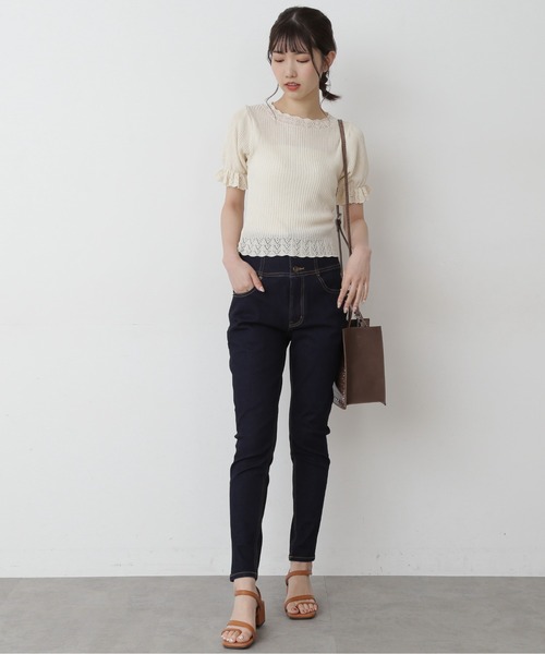 FREE'S MART（フリーズマート）の「型押しスタッズバッグ（ショルダーバッグ・レディース・ブラウン/オレンジ/ライトグリーン・ﾌﾘ-）」の13枚目の写真