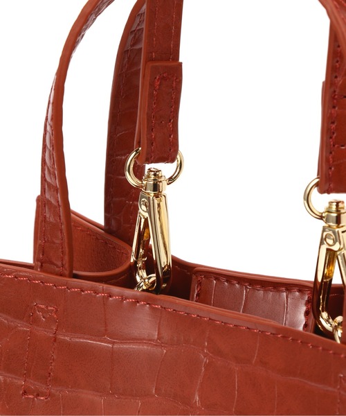 FREE'S MART（フリーズマート）の「型押しスタッズバッグ（ショルダーバッグ・レディース・ブラウン/オレンジ/ライトグリーン・ﾌﾘ-）」の17枚目の写真