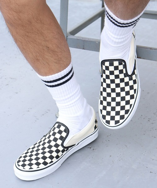 VANS（バンズ）の「VANS/バンズ Classic Slip-On スリッポン チェッカー柄 2026年春夏（スリッポン・メンズ・ブラック×ホワイト・5/6/7/8/8h/9/9h/10/7h/6h/5h/10h）」の13枚目の写真