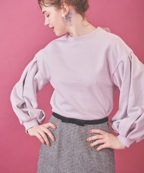 31 Sons de mode（トランテアン　ソン　ドゥ　モード）の「ベロアリボン台形チェックスカート（スカート・レディース・キャメル/ブラック×ホワイト・38/36）」の13枚目の写真