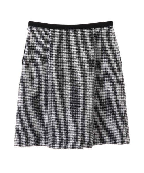 31 Sons de mode（トランテアン　ソン　ドゥ　モード）の「ベロアリボン台形チェックスカート（スカート・レディース・キャメル/ブラック×ホワイト・38/36）」の18枚目の写真