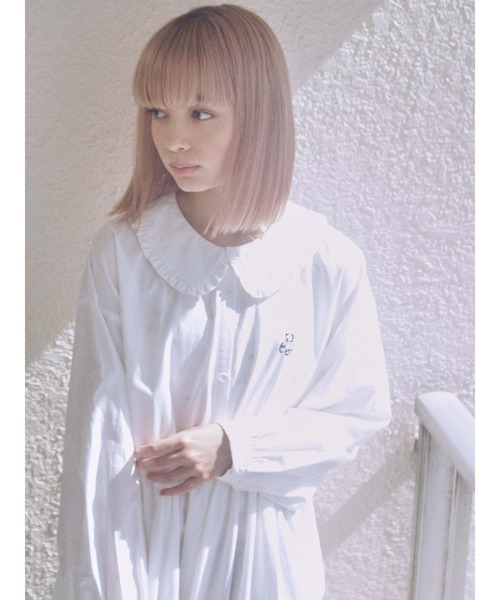 merry jenny（メリージェニー）の「フリルカラーbear刺繍ワンピース（ワンピース・レディース・オフホワイト/ブラック/ボルドー/ブラウン・FREE）」の13枚目の写真