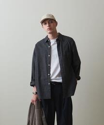 <Steven Alan> 40/1 NEL CHECK REGULAR COLLAR SHIRT-LOOSE/シャツ