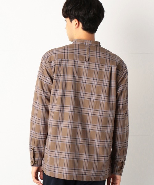 COMME CA COMMUNE(コムサコミューン)の「チェック柄 バンドカラーシャツ(シャツ/ブラウス・メンズ・ネイビー/グレー/モカ・MEDIUM/LARGE)」の13枚目の写真