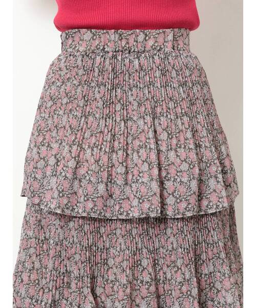 MERCURYDUO（マーキュリーデュオ）の「フラワープリーツティアードスカート（スカート・レディース・ピンク/ブルー・SMALL/MEDIUM）」の9枚目の写真