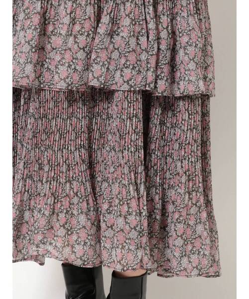 MERCURYDUO（マーキュリーデュオ）の「フラワープリーツティアードスカート（スカート・レディース・ピンク/ブルー・SMALL/MEDIUM）」の5枚目の写真